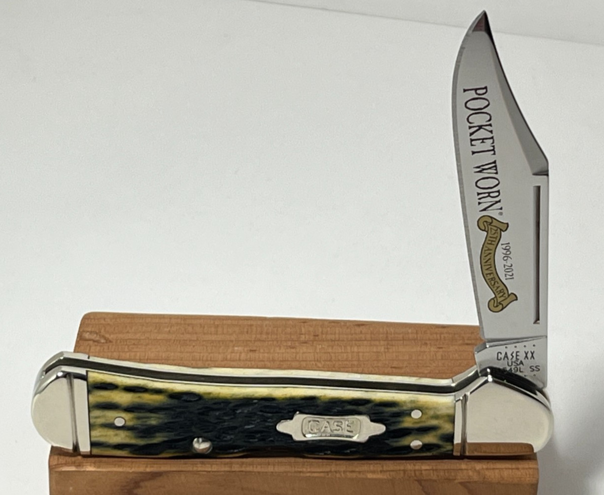 Case XX Pocket Worn CopperLock Knife 1 Blade Bone  #61549L SS Olive Green NEW