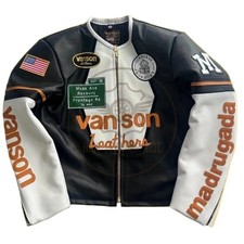 Men Van son Star Leather Jacket Champion Mad rugada Fashion  Motorbike Racer USA