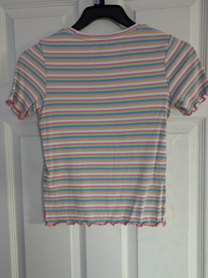 Camisa De Colección Levi’s Niña Manga Corta Juvenil XL Etiqueta Roja Rayas Buen Estado Usada Foto 4 de 4