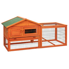 KCT 5FT WOODEN RABBIT HUTCH WITH RUN LARGE OUTDOOR FOR GUINEA PIG FERRET BUNNY