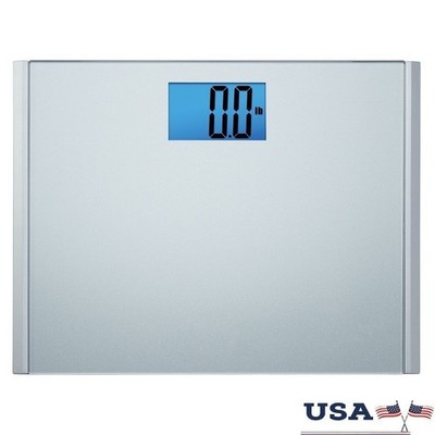 Ultra Wide Bathroom Scale Digital 440 LB Capacity Backlit Display Tempered Glass