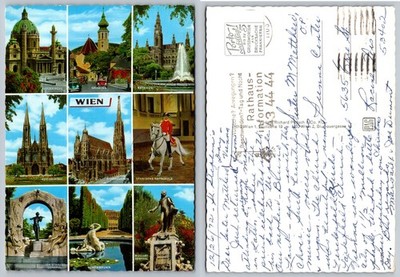 Continental Wien Austria Landmarks Postcard