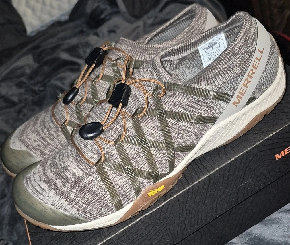 Women's 7.5 Merrell Trail Glove 4 Knit Wool, Natural Hiking Shoes *new in box*