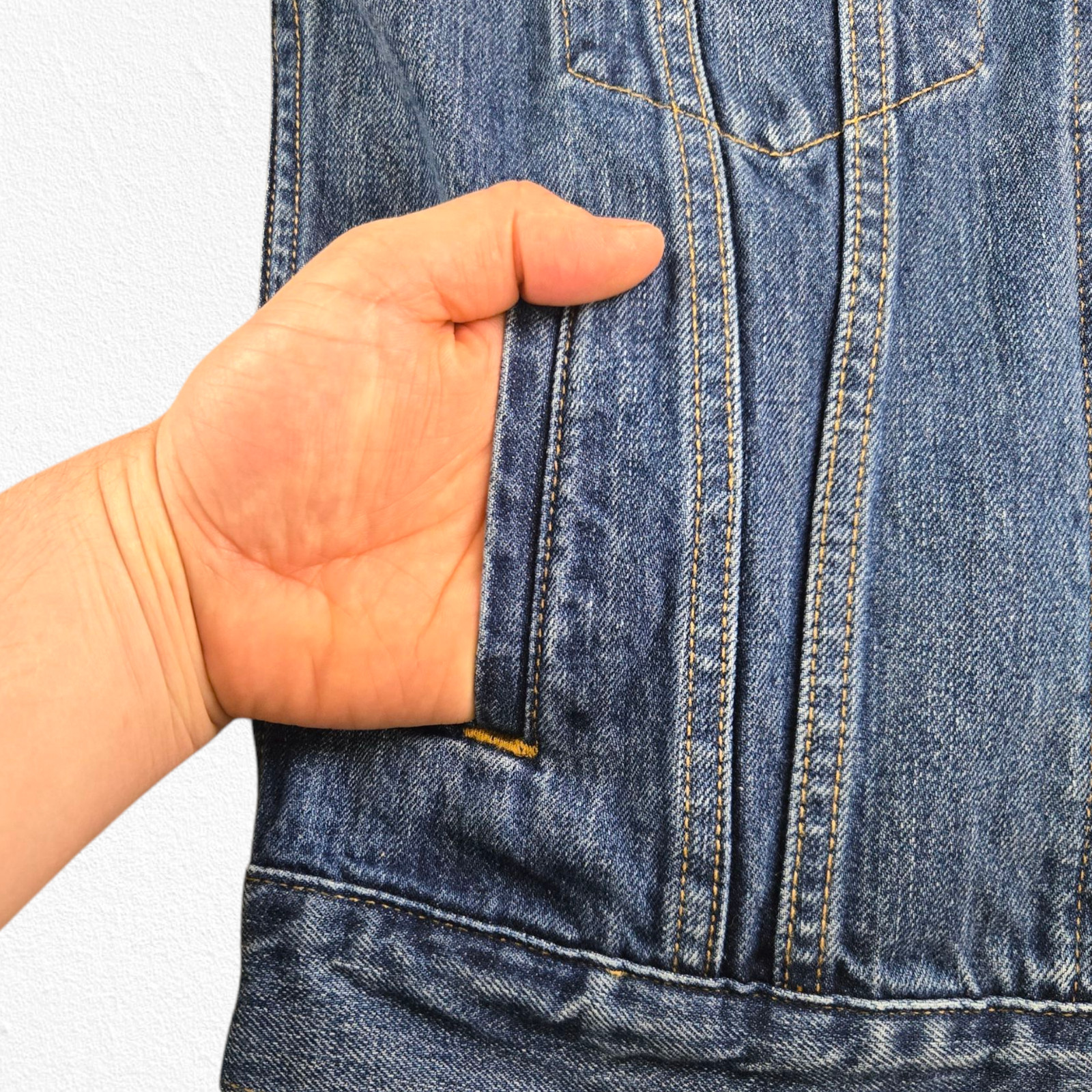 Levi’s Trucker Jean Jacket Patchwork Americana Gr… - image 5