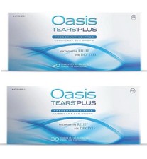 2 PACK OASIS TEARS PF EYE DROPS FOR DRY EYE RELIEF 60 VIALS TOTAL -