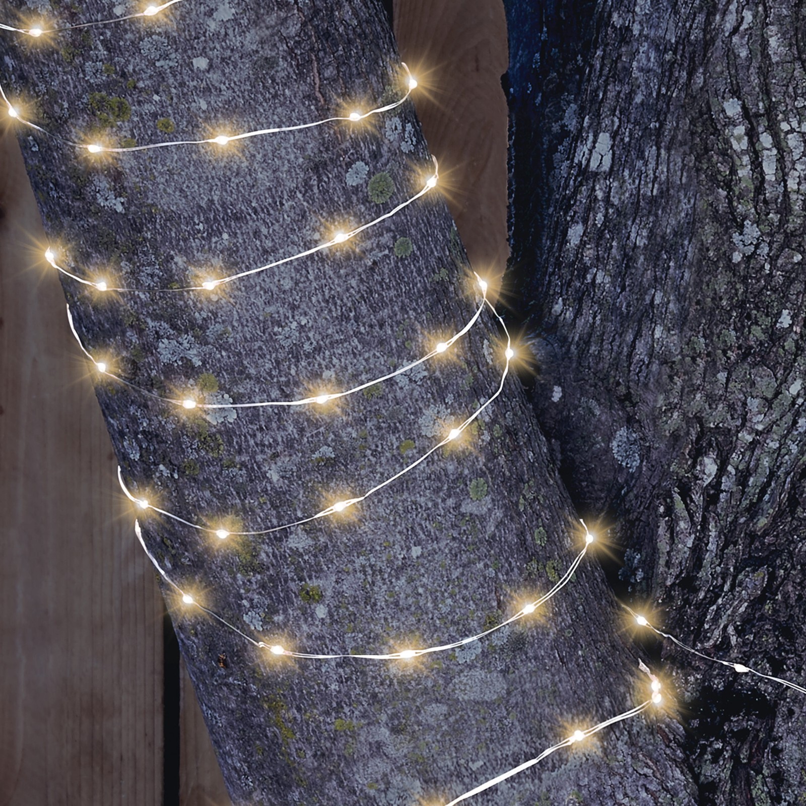 200-Count Solar-Powered Warm White LED Fairy Lights for Garden Decor