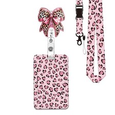 Name Badge Sleeve Badges Reels Set with Clip and Lanyard for Office Pass Carry