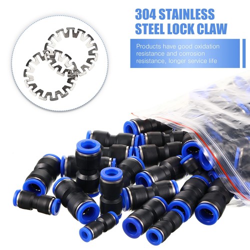 100 Pieces Air Hose Fittings Air Line Fittings Straight Push to link 4 6 8 10... - Picture 5 of 6