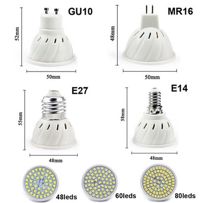 E14 GU10 MR16 E27 LED Bulb 5W 8W 10W Downlight Lamp 220V  COB Spotlight