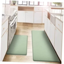  Kitchen Mats and Rugs Set of 2 - Cushioned Anti-Fatigue Kitchen Rug for Floor 