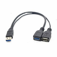 USB 3.0 1 To 2 Data Cable Male to Female Extension Charging Adapter Converter g