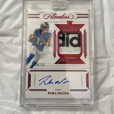 2023 Panini Flawless - Signature Gloves Puka Nacua #SG-PNA Ruby /15 