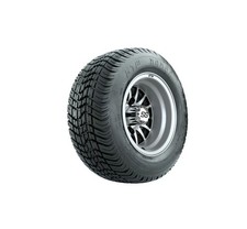GTW 10 Inch Golf Cart Wheels and Tires Combo Machined Black Medusa Wheels...