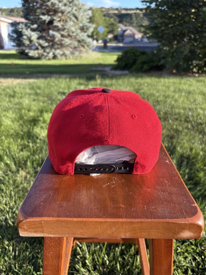 Chicago Blackhawks Snapback Hat 47 Brand NHL Red Black Cap Western Conference - Image 3 of 4