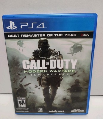 Call of Duty: Modern Warefare - Remastered - Sony PlayStation 4 VERY CLEAN DISC