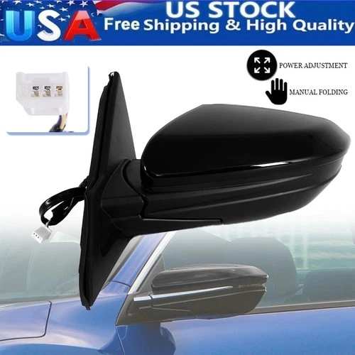 Left Side Rearview Power Heated Mirror Manual Fold For 2016-2021 Honda Civic FC1
