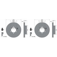 2X Textar PRO Bremsscheiben 319Mm InnenbelÜFtet Vorne Passend FüR Toyota Hilux |
