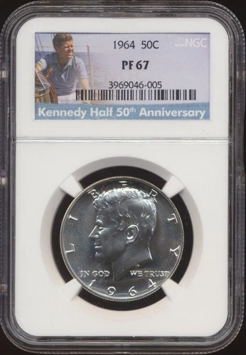 1964 Kennedy Half Dollar NGC PF 67 - 50th Anniversary Kennedy Label