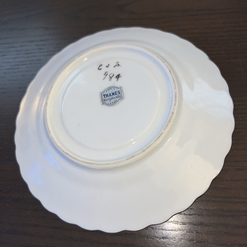 VINTAGE TEA CUP AND SAUCER - HAND MARKED - BOUQUETS OF LAVENDER FLOWERS - Foto 3 di 8
