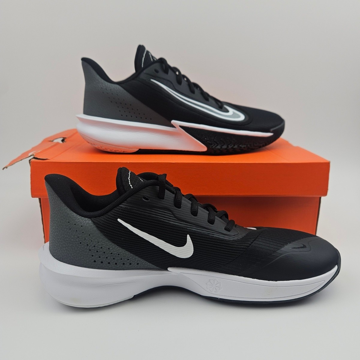 Mens Nike Precision VII Basketball Sneaker Black Grey White FN4322-005 NEW Shoes Nike Precision VII Shoes Mens 9 Black White Iron Grey  main image 2
