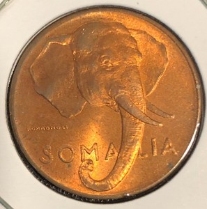 1950 Somalia One 1 Centesimo World Coin UNCIRCULATED! Elephant Coin