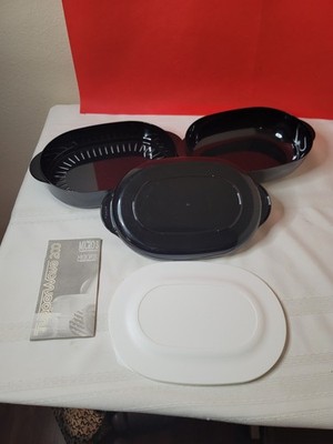 Vintage TUPPERWARE ''TUPPERWAVE'' 200 OVAL STACK COOKER STEAMER 4 PIECE 2329B