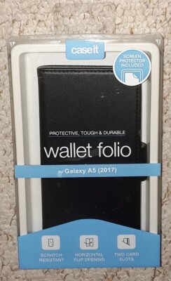 Neu Case It Wallet Folio schwarz für Samsung Galaxy A5 2017 UVP 23,50 £