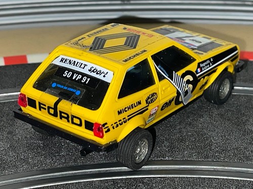 34- Scalextric Exin FORD FIESTA amarillo Ref. 4057 año 1980 slot car 1:32 scx - Picture 2 of 3