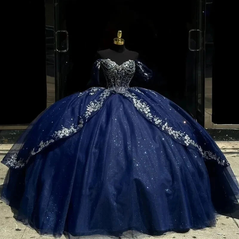 princess with dark blue dress Navy Blue Ball Sweetheart Cheap Long Red Prom Dresses 2021
