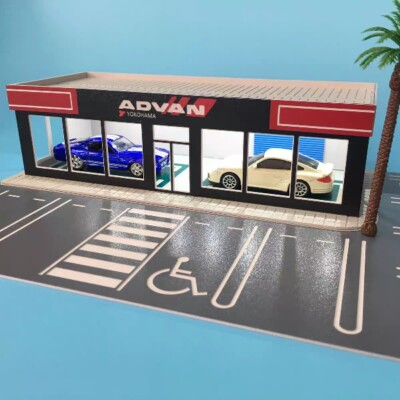 1:150-64 Diorama Zusammengebautes Gebäudemodell Stadtbahn Haus Garage Modell