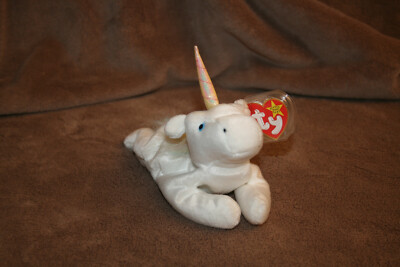 Mystic Ty Beanie Babies Unicorn Coloured Mane 4007 Retired