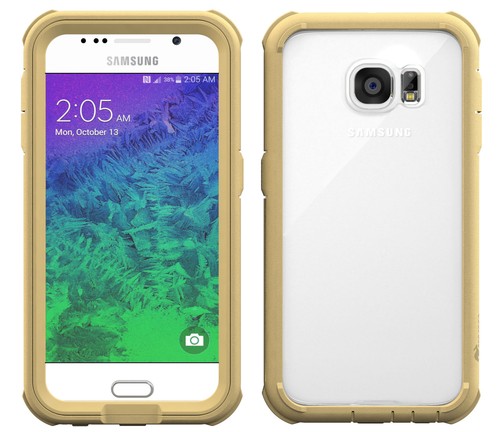 roocase Samsung Galaxy S6 Glacier Tough Case, Fossil Gold - Bild 7 von 8