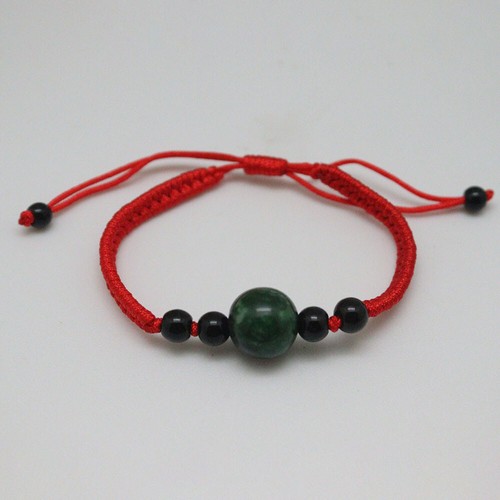 Natural Jade Bracelet For Women Men Chinese Red String Handmade Bracelet 12pcs - Picture 3 of 8