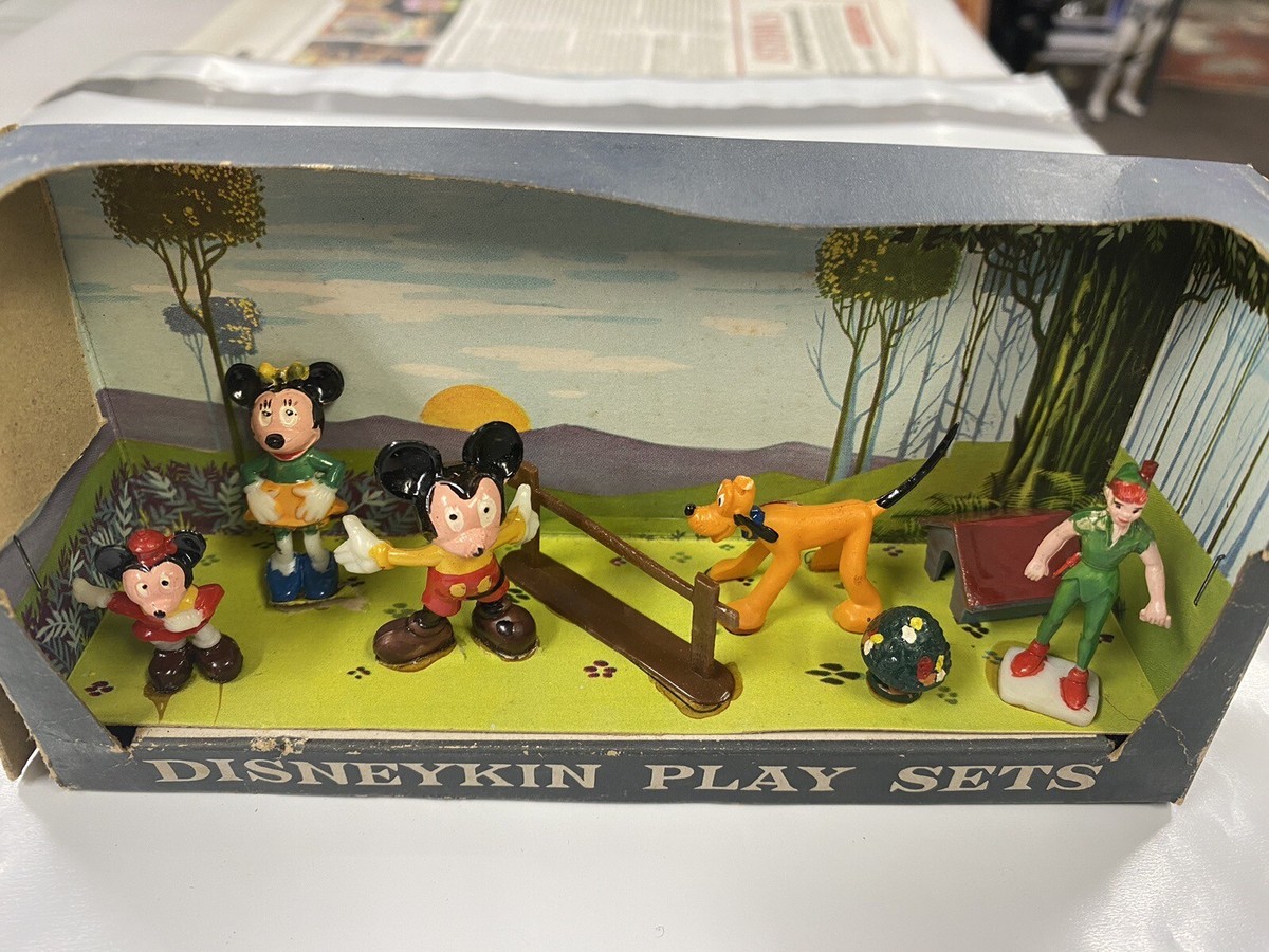 Vintage Disneykin Play Sets Marx Toys Mickey Mouse Peter Pan