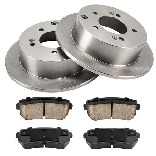 Rear Brake Rotors & Pads Kit For 2010-2013 Kia Forte 2.0L 31542+1157 - Picture 3 of 12
