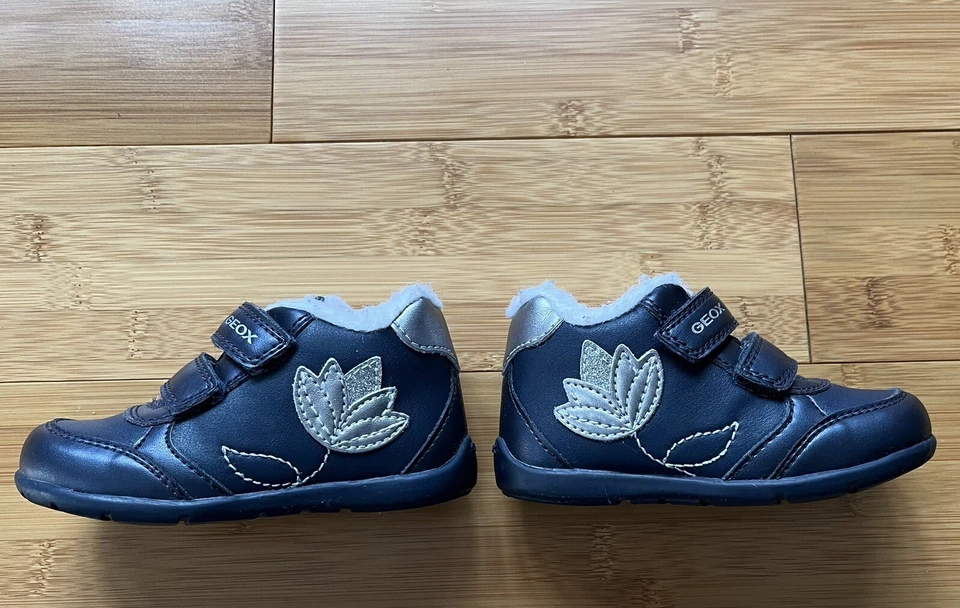 Zapatos Geox Respira Niña Talla 6.5 Azul Marino Bebé Primeros Pasos (Sin Caja) Foto 3 de 4