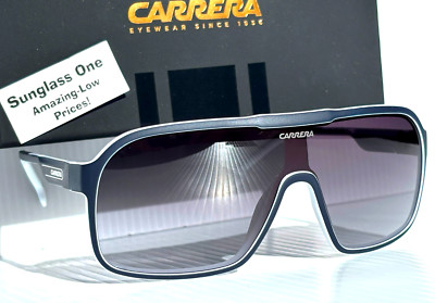 NEW CARRERA White & Blue Frame Gradient Grey Lens Sunglass 1046/S 0JU9O