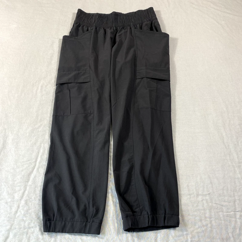 prana capri cropped pull-on cargo athleisure pants