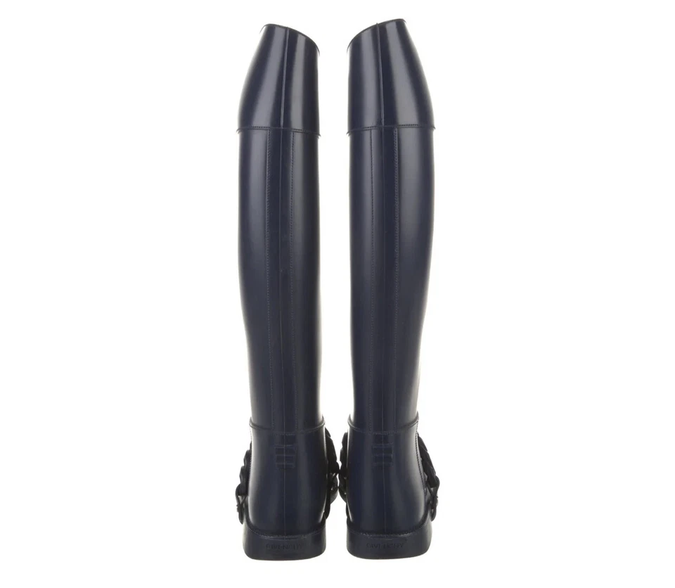 Botas de Lluvia Givenchy Eva Cadena Hasta la Rodilla Negro Goma Talla 40 Foto 3 de 4