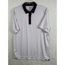 Graham Luxe Golf Polo Shirt Polka Dot Short Sleeve Athletic XL