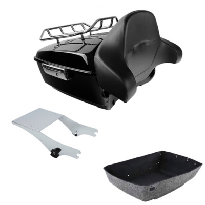 King Pack Trunk Pad Mount Rack Fit For Harley Tour Pak Touring Road King 1997-08