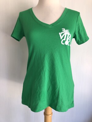VITA COCO Official Women's Coconut Water V-Neck Drink Promo T-Shirt Size Small