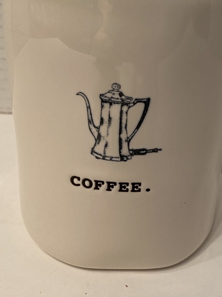 RAE DUNN Artisan Collection Coffee Pot Design Mug Cup 16 oz Beige eBay