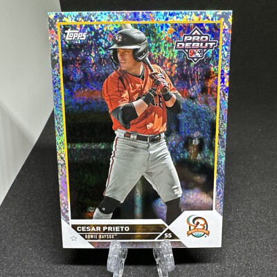 2023 Topps Pro Debut Cesar Prieto Sparkle Foil Prospect /175 Bowie Baysox