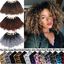 Ombre Thick Water Wave Braid Twist Hair Extensions Crochet Deep Curly Afro Kinky