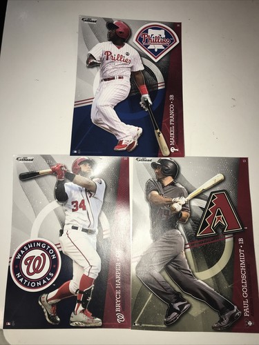 Lot Of 3 FATHEAD TRADEABLES REMOVABLE STICKER Harper Goldschmidt Franco 5x7 MLB - Picture 2 of 6