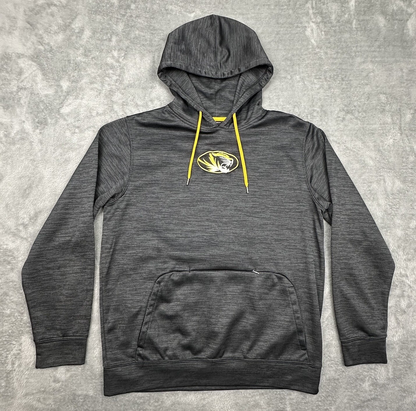 Colosseum Missouri Tigers Hoodie Mens Medium Gray Pullover Sweatshirt Pockets