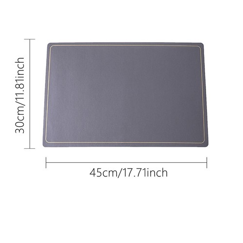 4 Pcs Retro Rectangle Leather Heat Resistance Table Dining Placemat Mat Coaster - Picture 27 of 50