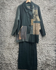 Donna Jessica Vintage 2 Piece Jacket Skirt Size 1 Lagenlook Patchwork Art Wear