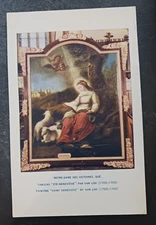 vtg postcard art Notre Dame des Victoires Quebec Canada Saint Genevieve Van Loo